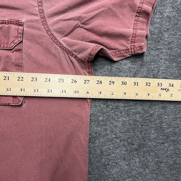 Red Head Short Sleeve Button Front Men’s Shirts Size 2XL XXL Red - Picture 5 of 6